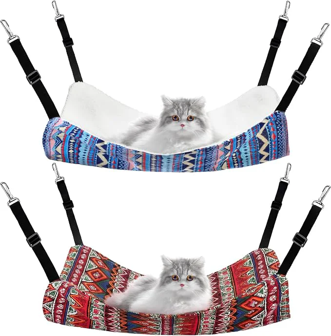 Crafted Jetec 2 Pack Cat Hammock for Cage Catio Accessories Reversible Soft Cats Bed Selected