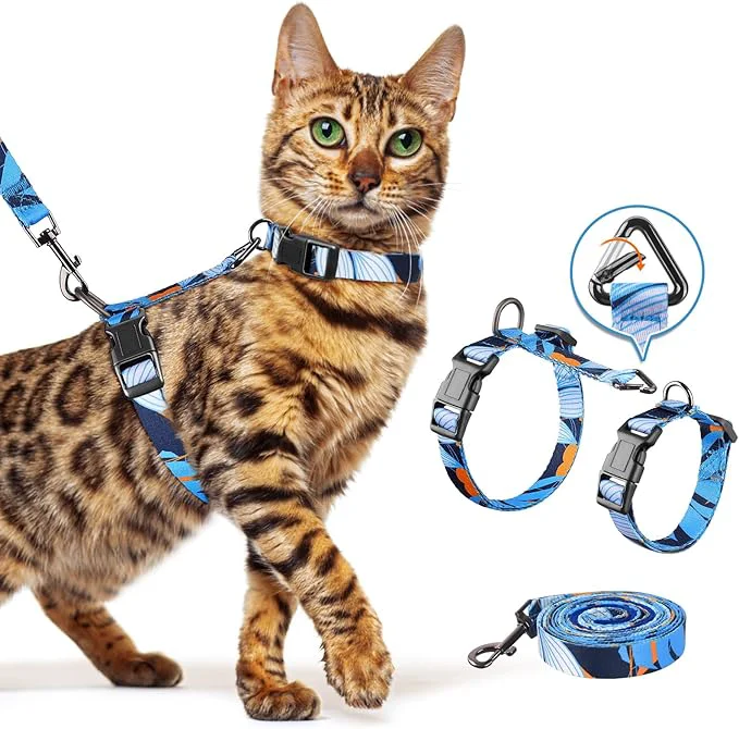Stylish Halypet Cat Harness and Leash Set Escape Proof Cat Harness Safe Kitten Harness Clean
