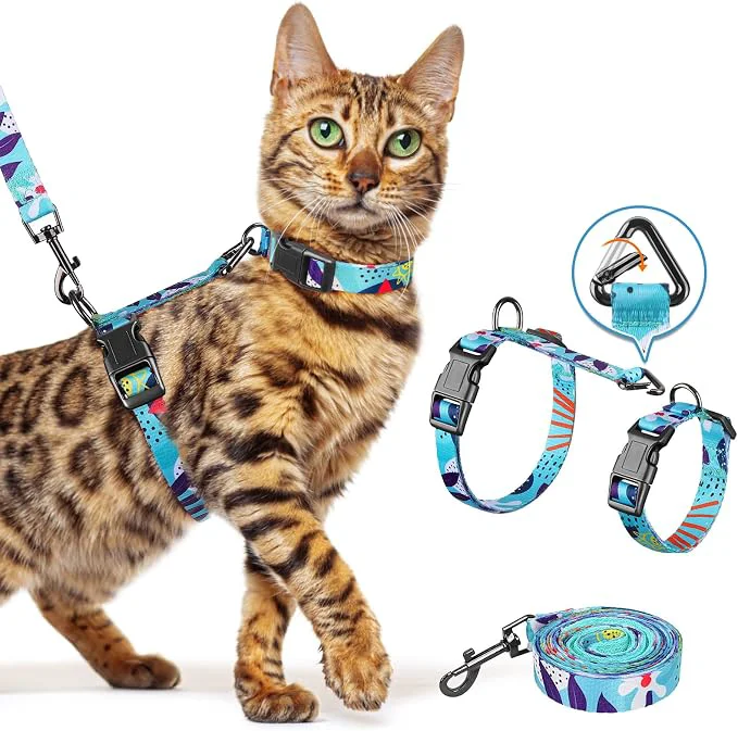 Environmentally Friendly Halypet Cat Harness and Leash Set Escape Proof Cat Harness Safe Kitten Harness Sustainable