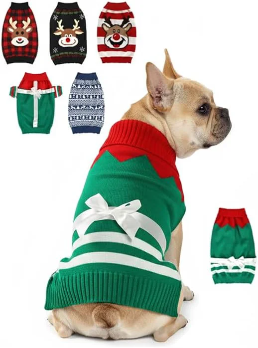 Easy-to-Use Dog Christmas Sweater Soft Warm Pet Clothes Coat Top-Quality