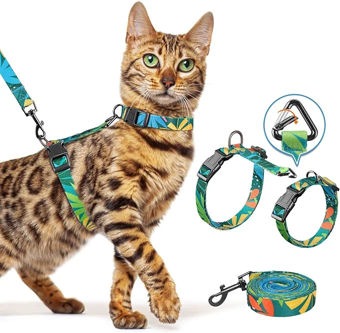 Exclusive Halypet Cat Harness and Leash Set Escape Proof Cat Harness Soft Comfortable Artisan
