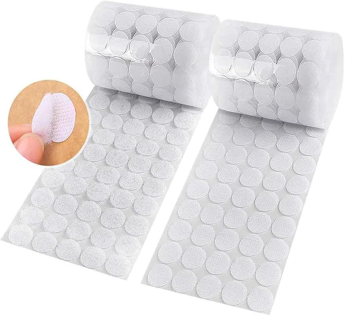 Unique 1600pcs 800 Pair Sets 15mm Diameter Sticky Back Hook Self Adhesive Dots Loop Tapes for DIY Crafts Office Classroom White About ThisOverview Efficient