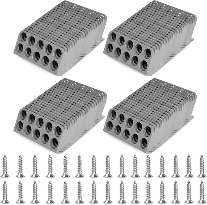 Environmentally Friendly 80Pack Cable Chase-Wire Bracket Cable Support Wire Bracket Holder for NMB Electrical Cord Organized Management Electrical Wire Dispenser with Screws Labor Time Saving 1 with 10-Hole DesignAbout ThisOverview Official