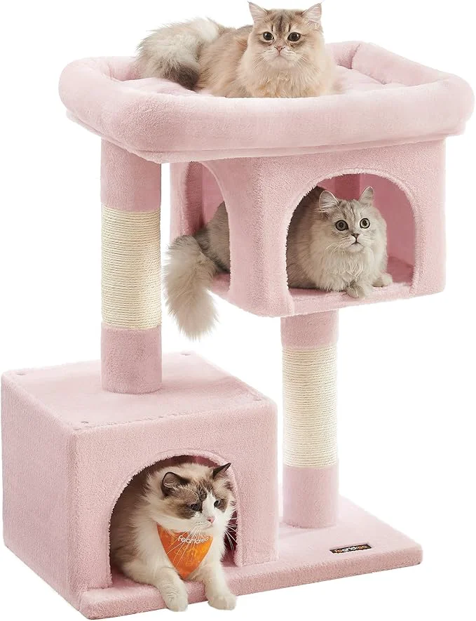 Exclusive Feandrea Cat Tree 33.1-Inch Cat Tower Plush Condo Premium