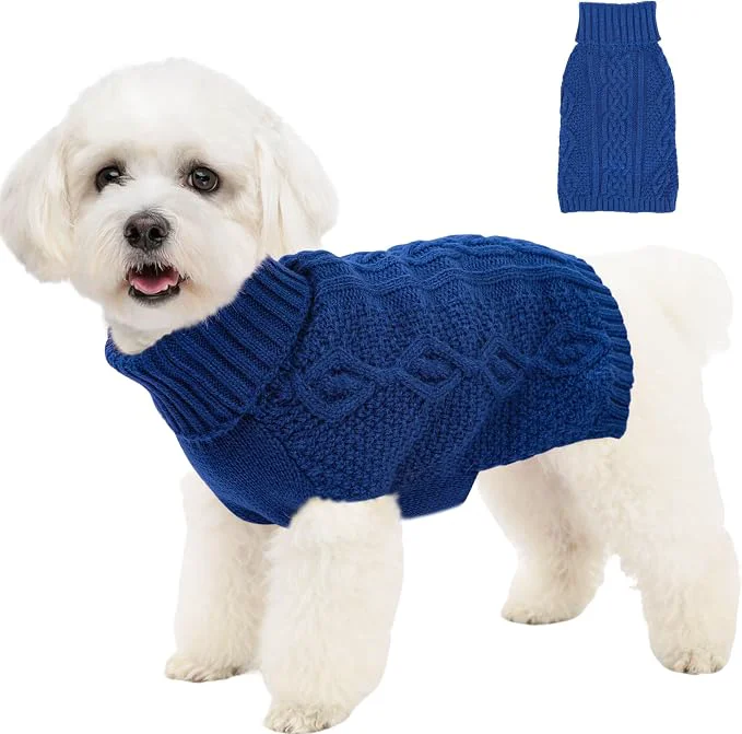 Authentic Dog Sweaters for Small Dogs Turtleneck Knit Dog Sweaters Lightweight Puppy Breathable