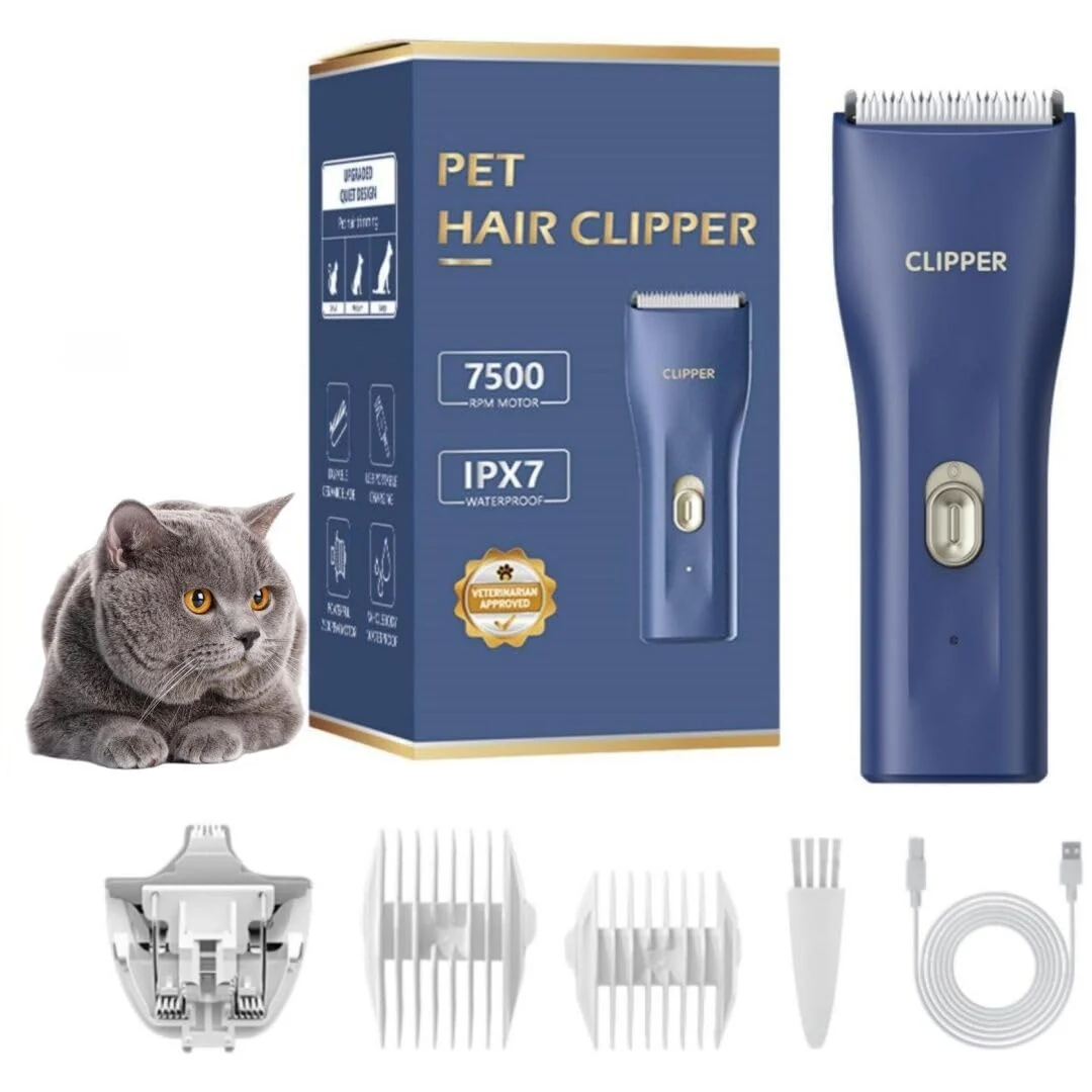 Convenient Tileon Dog Grooming Clippers — Powerful Cordless Hair Trimmer Kit for Pets 60 Min Battery IPX7 Waterproof Long-Lasting