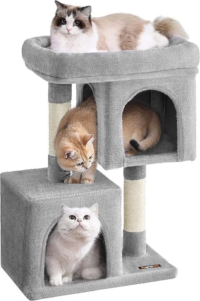 Safe Feandrea Cat Tree 29.1-Inch Cat Tower Plush Condo Innovative