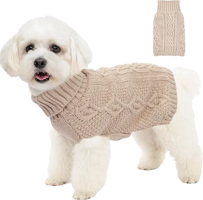 Trendy Dog Sweaters Small Dog Clothes Winter Turtleneck Puppy Sweater Warm Pet Cat Fine Crafted