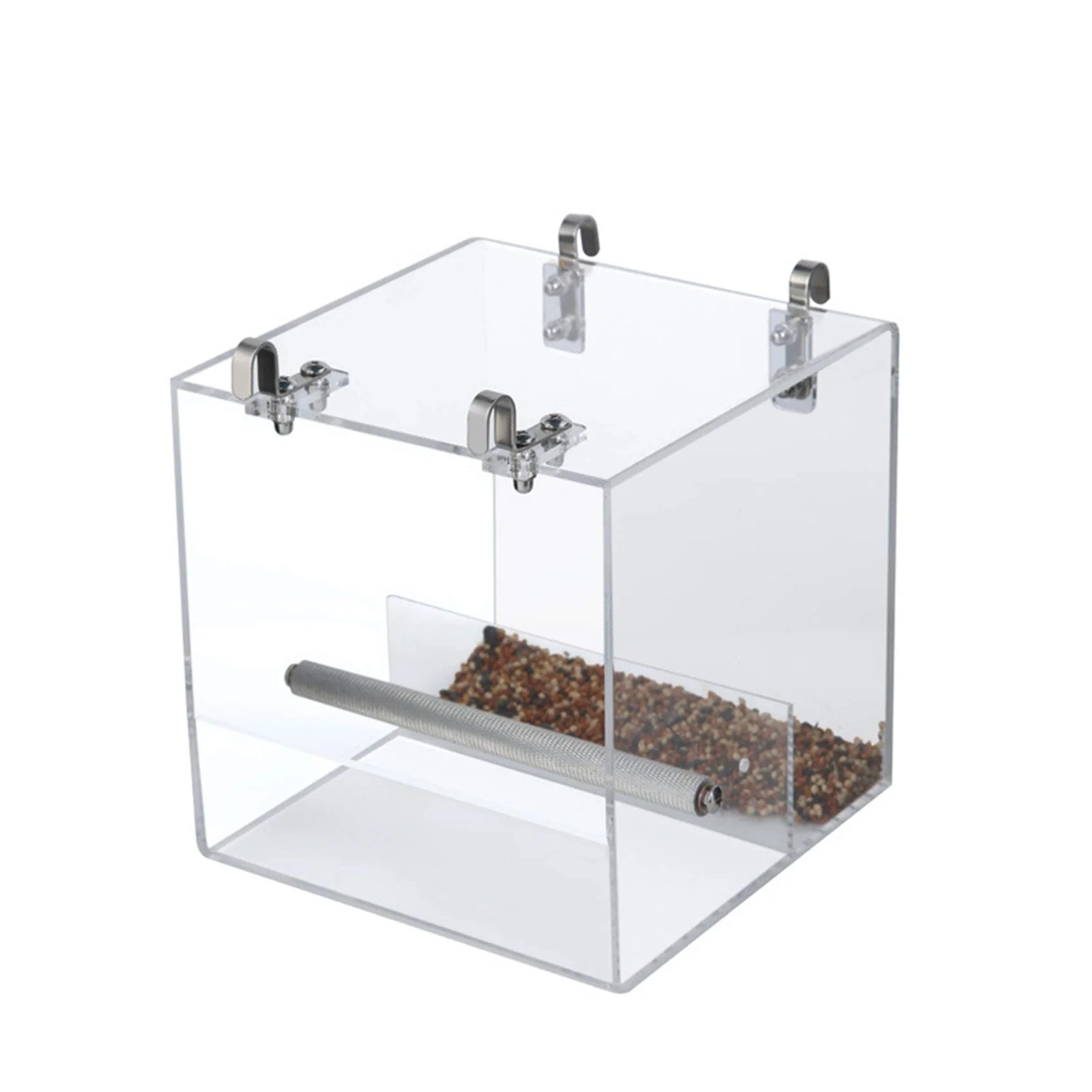 Effective GURECOD Automatic Bird Feeder – No Mess Cage Feeder for Parakeet Canary Cockatiel Acrylic Premium Material
