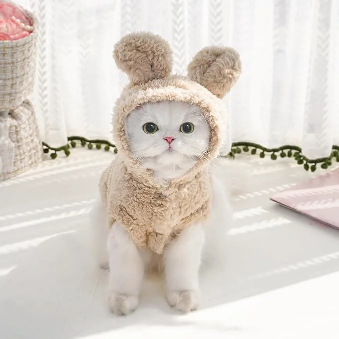 Fine Crafted Selena Cat Bunny Ears Costume Cute Dog Kitten Hoodies Sweater Rabbit Ears Puppy User-Friendly