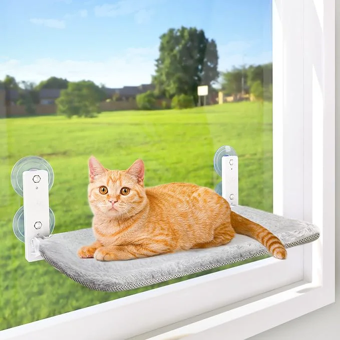 Reusable AMOSIJOY Cordless Cat Window Perch Cat Hammock Casual