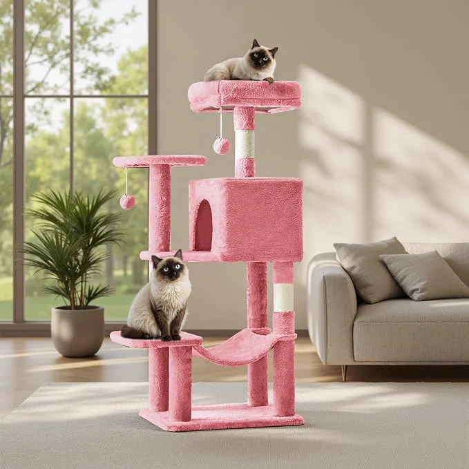 Consistent Sweetcrispy 44 Inch Cat Tree Tower Cat Climbing Tower Classic