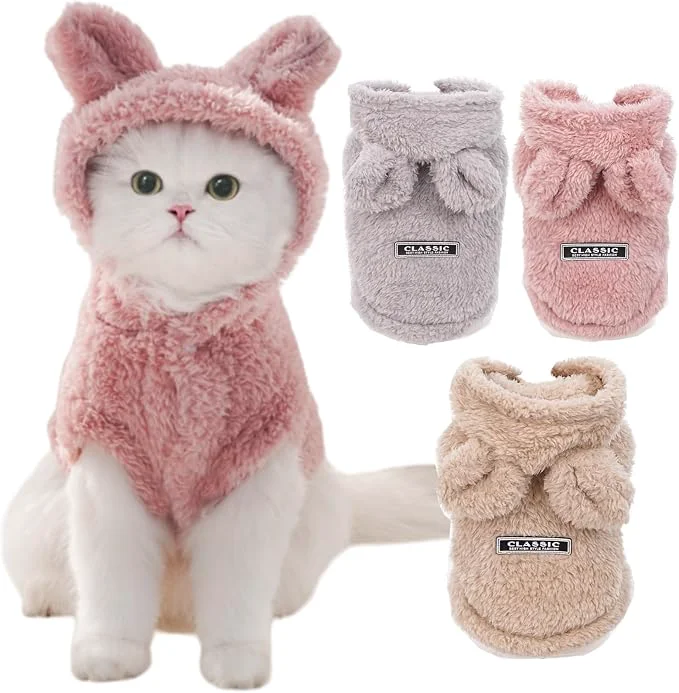 Artisan Selena Cat Bunny Ears Costume Cute Dog Kitten Hoodies Sweater Rabbit Ears Puppy Original