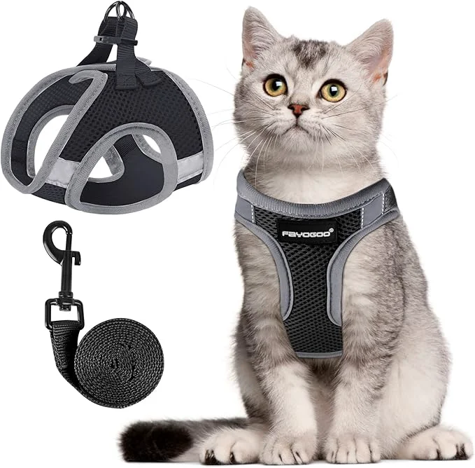 Efficient FAYOGOO Cat Harness Cat Leash and Harness Set Flexible