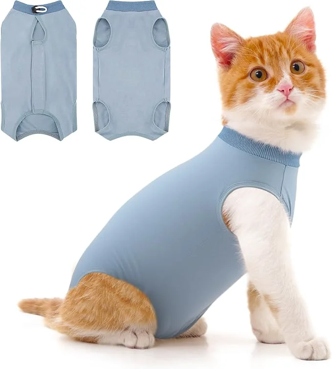 Fashionable Coppthinktu Cat Recovery Suit for Abdominal Wounds or Skin Diseases Cat Onesie Contemporary