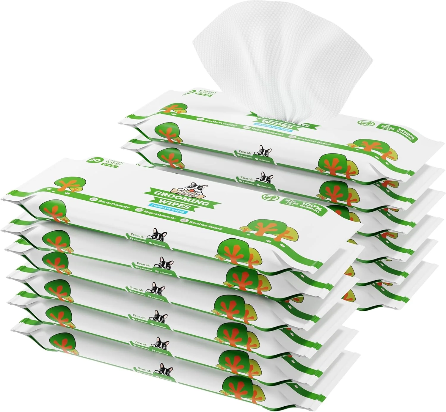 Comfortable Pogi s Dog Wipes Travel Packs – Hypoallergenic Pet Wipes for Paws Body Butt – Cleaning Hydrating Fragrance 240-Count Breathable