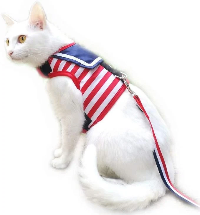 Verified Cat Harness and Leash for Walking Escape Proof Adjustable Cat Vest Harness Practical