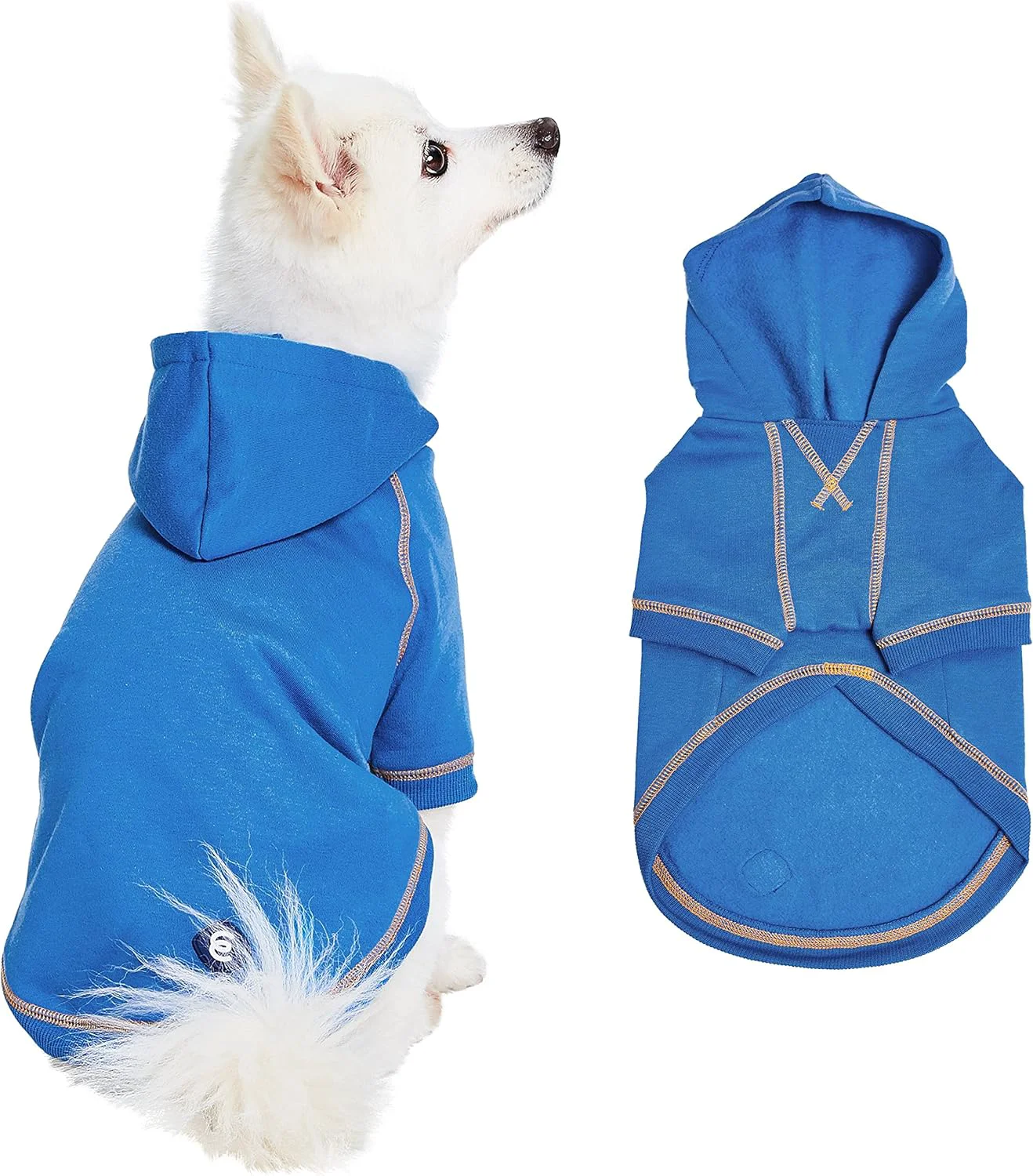 Healthy Blueberry Pet Essentials Hoodie – 22″ Cotton‑Blend Sweatshirt with Hood Alaskan Blue Machine‑Washable Dog Jersey Professional