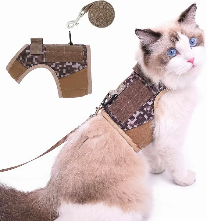 Classic Tactical Kitty Harness and Leash Expertly Made