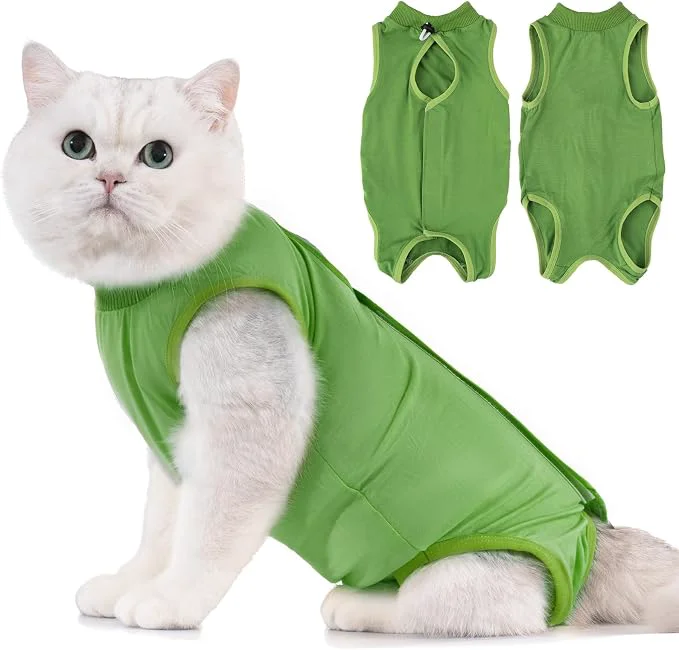 Solid Avont Cat Recovery Suit Natural