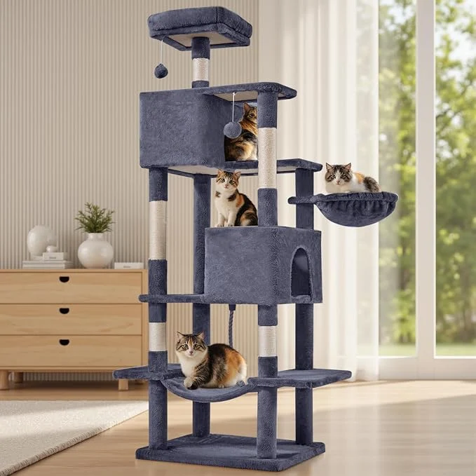 Crafted Sweetcrispy 66 Inch Cat Tree Tower Pet Condo Clean