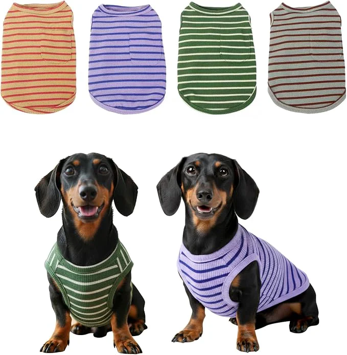 Comfortable Dog Clothes Stripe Dogs Shirts Innovative
