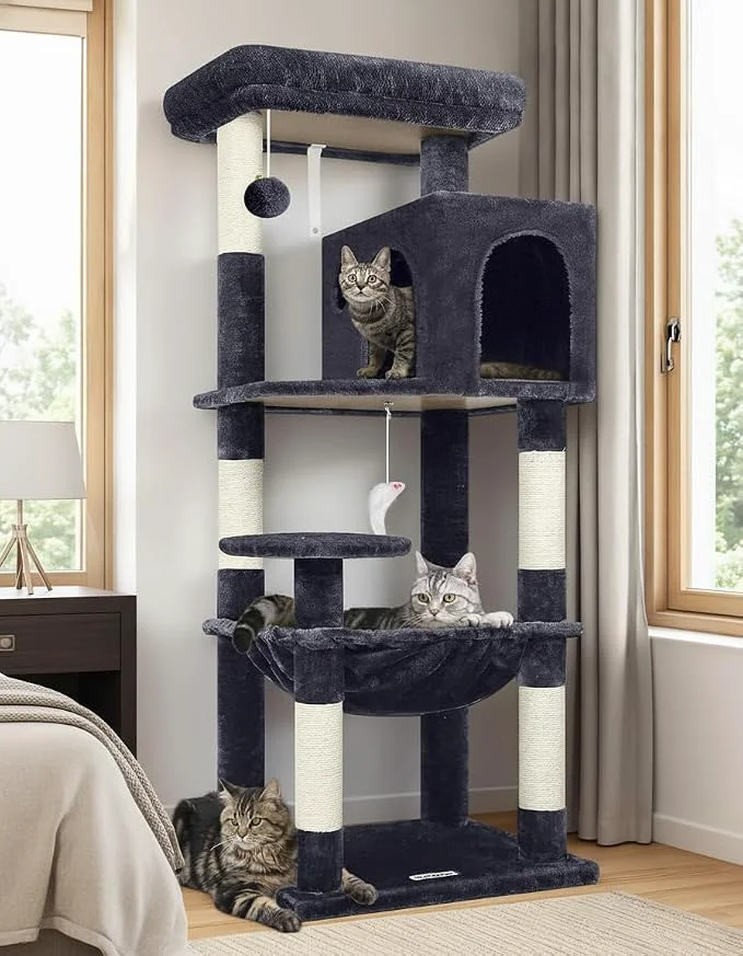 Durable Globlazer Cat Tree Tower with Scratching Post Optimized