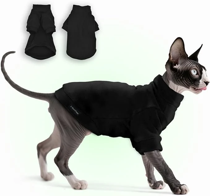 High-Grade Fleece Sphynx Cat Clothes Soft Hairless Cat Clothes Pullover Cat Sweater Trendy