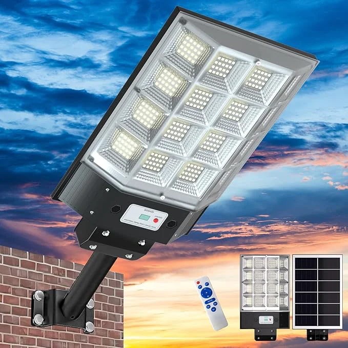 Artisan Solar Street Lights Outdoor Waterproof 8000W Solar Flood Light with Motion Sensor Dusk to Dawn Commercial Parking Lot LightAbout ThisOverview Secure