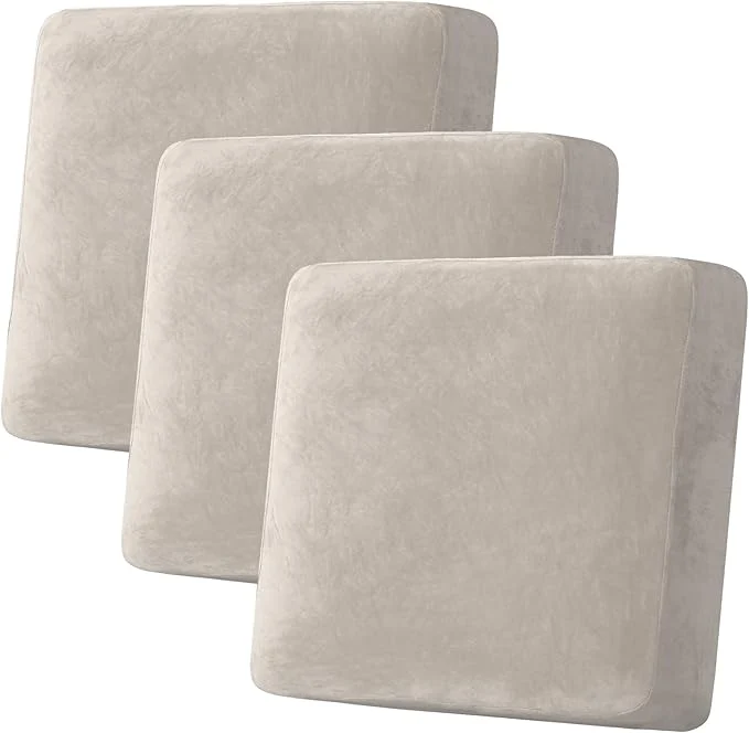 Sustainable H.VERSAILTEX Velvet Stretch Couch Cushion Cover Plush Cushion Slipcover for Chair Loveseat Sofa Cushion Furniture Protector Seat Cushion Sofa Cover 3 Piece XL Sofa Cushion Covers French Oak About ThisOverview Versatile