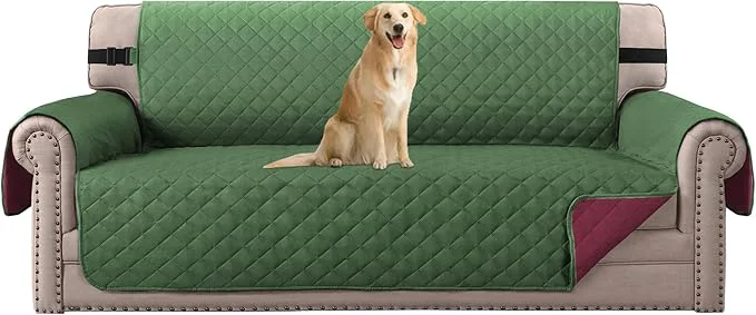 Authentic H.VERSAILTEX Reversible Christmas Couch Covers for 3 Cushion Couch Water Resistant Sofa Couch Cover Washable Furniture Cover for Dogs Pets Kids Sofa Christmas Green Christmas Red About ThisOverview Luxury