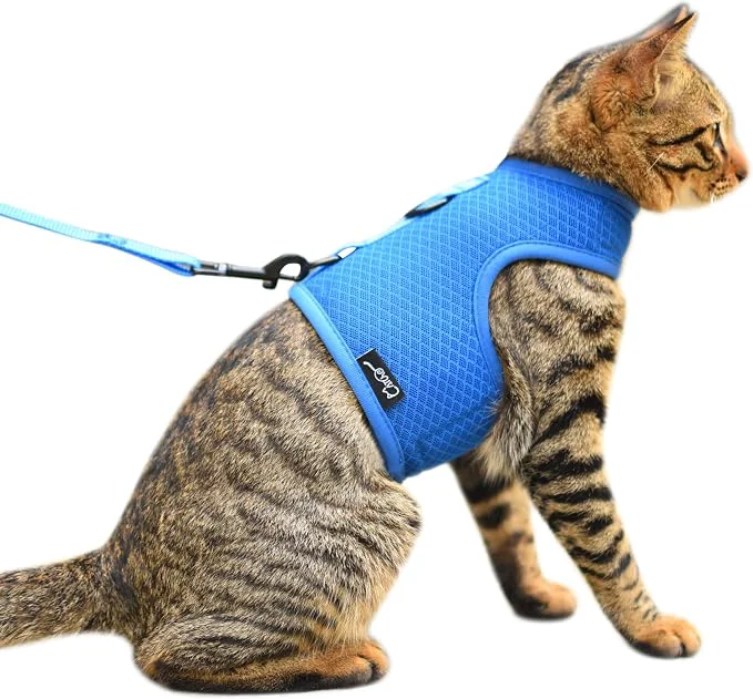 Flexible Kitty Harness and Leash for Walking Escape Proof Breathable Mesh Fabric Elite