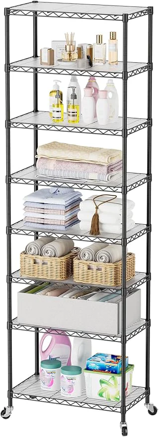 Prestigious SINGAYE Shelf Closet Wire Shelving：Adjustable Metal Unit for Laundry Room Organization Bathroom Kitchen Home Storage with Wheels Pantry Rack ShelvesAbout ThisOverview Enhanced