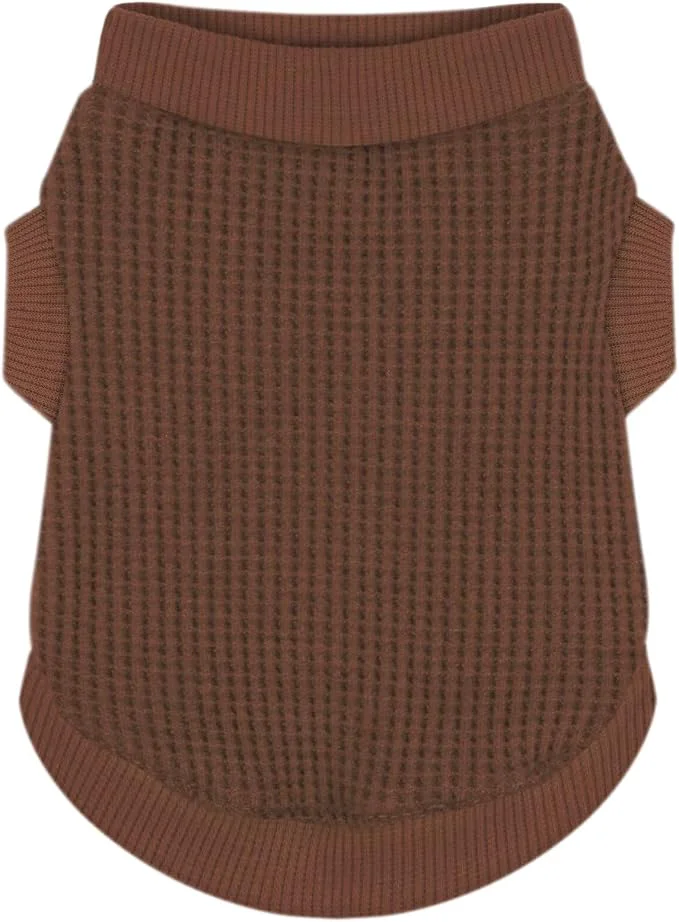 Stylish Cozy and Functional Dog Shirts for Small Puppies Stretchable Brown Attire Minimalist