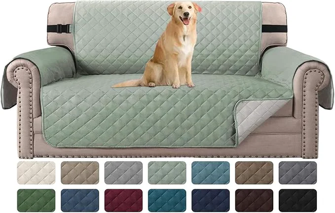 Clean H.VERSAILTEX Reversible Loveseat Couch Cover for 2 Cushion Couch Water Resistant Furniture Protector for Pets Durable Large Cushion Protector with Elastic Strap Oversized Loveseat Desert Sage Beige About ThisOverview Powerful