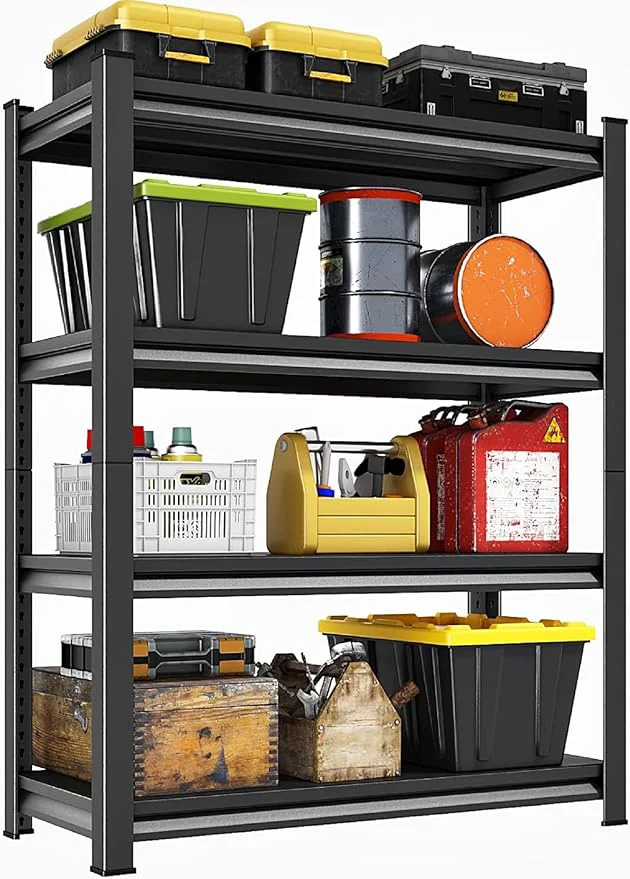 Responsible 40''W Garage Shelves Heavy Duty - 2 000Lbs Steel Metal Adjustable Utility Storage Shelving Rack Units 40 W x 16 D x 66 H 4 Tier BlackAbout ThisOverview Fashionable