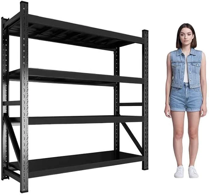Clean 2000LBS Garage Shelving 59 W Heavy Duty Storage Shelves 4 Tier Industrial Adjustable Metal Shelves Shelving Units for Garages WarehousesAbout ThisOverview Pure