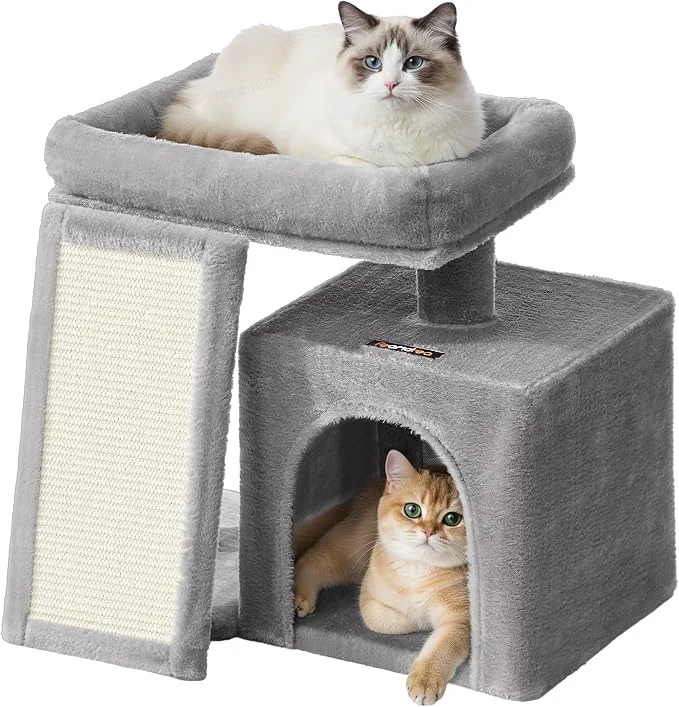 Sophisticated Feandrea Small Cat Tree Cat Tower Condo Scratching Ramp Large Top Perch Top-Quality