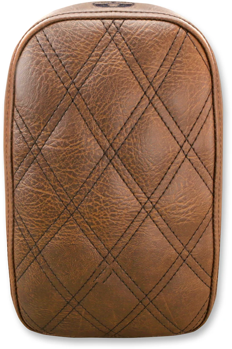 Sustainable SADDLEMEN Detachable Pillion Pad - Lattice Stitched - Brown SA1025 Consistent