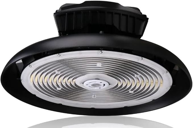 Practical RuggedGrade 400W - Titan V Series HO LED High Bay UFO Light with Motion Sensor - 56 400 Lumen - 5000K Bright White - Wattage Selectable - 150W 120W 100W - Outdoor LED Light - DLC 5.1 PremiumAbout ThisOverview Smooth