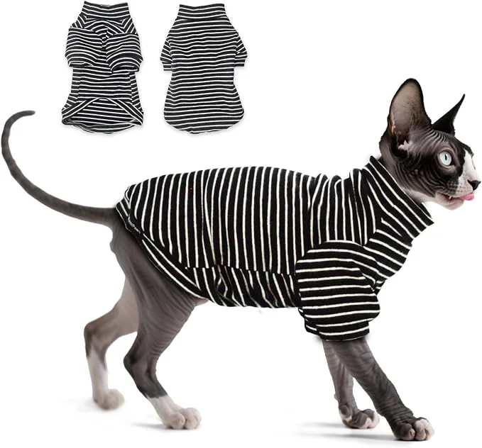 Authentic Fleece Sphynx Cat Clothes Soft Hairless Cat Clothes Pullover Cat Sweater Expertly Made