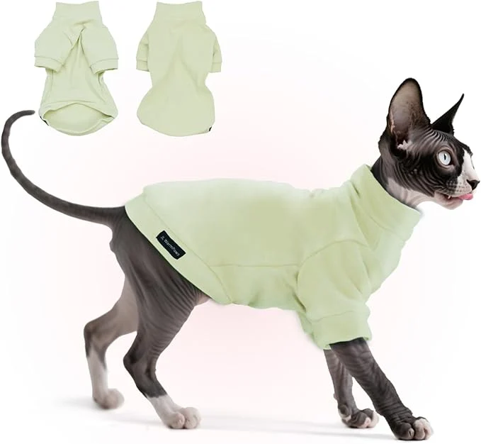 Fleece Sphynx Cat Clothes Soft Hairless Cat Clothes Pullover Cat Sweater Eco-Friendly