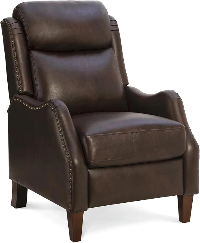Versatile Leather Pushback Recliner Faux Armchair with Rivet Decoration Single Sofa Accent Chair for Living Room BedroomAbout ThisOverview Next-Generation