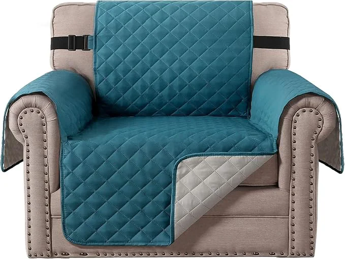 Sophisticated H.VERSAILTEX Water Resistant Chair Sofa Covers for Living Room Reversible Couch Covers for Chair Sofa Non Slip Furniture Protector Chair Cover Seat Width Up to 21 Armchair Dark Teal Beige About ThisOverview World-Class