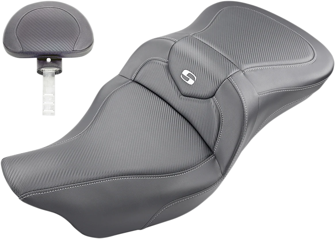 Selected SADDLEMEN Extended Reach Roadsofa Seat - Carbon Fiber - Backrest - 808-07B-186BR Versatile