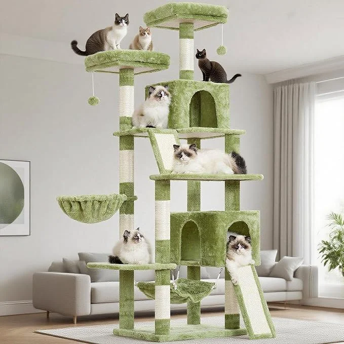 Casual Cat Tree for Indoor Cats Sturdy Cat Tree House Soft