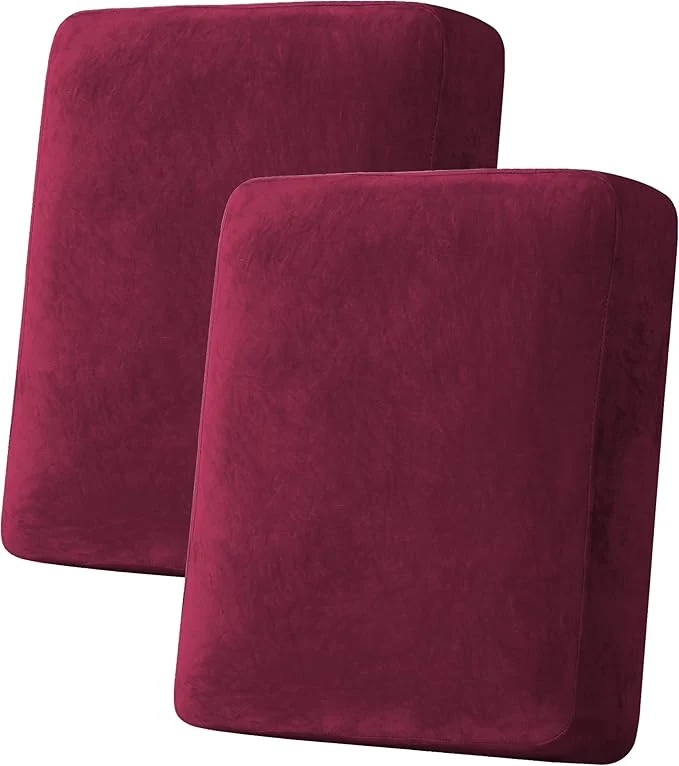 Proven H.VERSAILTEX Velvet Stretch Couch Cushion Cover Plush Cushion Slipcover for Chair Loveseat Sofa Cushion Furniture Protector Seat Cushion Sofa Cover 2 Piece Medium Sofa Cushion Covers Burgundy About ThisOverview Premium Material