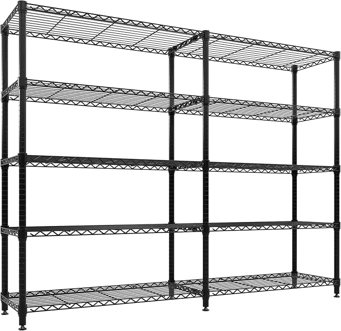 Durable 5 Tier Storage Shelving Unit Metal Shelves 70 W Wire Shelving 70 H L-Shaped Pantry Shelves Kitchen Storage Shelves for Home Commercial Garage Heavy Duty 70.8 H x 70.4 W x 15.7 DAbout ThisOverview High-End