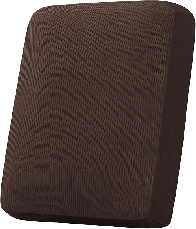 Elegant H.VERSAILTEX Velvet Stretch Couch Cushion Cover Plush Cushion Slipcover for Chair Cushion Furniture Protector Seat Cushion Sofa Cover 1 Piece Armchair Cushion Covers Brown Striped About ThisOverview Recyclable
