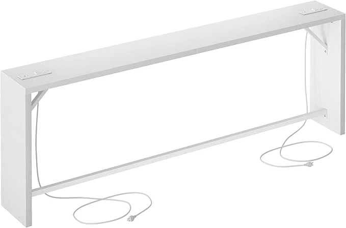 Top-Quality TIQLAB Sofa Table 79''L x 9.1''W 1.2'' Thickness Long Console Table Behind Couch Entryway Table with Angled Metal Frame Industrial Console Table WhiteAbout ThisOverview Convenient